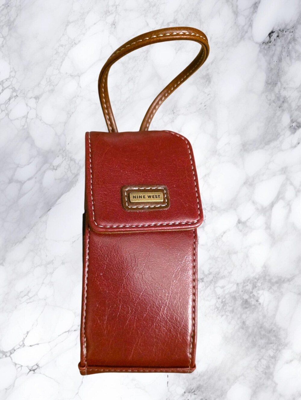 Vintage Nine West Y2K Cosmetic Carry Case Organizer Mini Bag